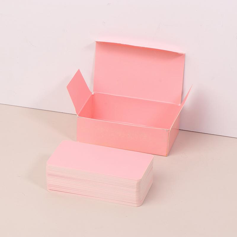 100Pcs/Box Kraft Paper Card Double Sided Word Card Blank Business Card Message Note Thank You Card Writing Card Learning Card