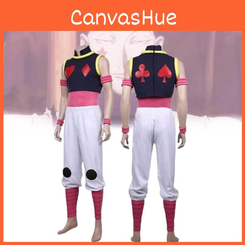 Sofort verfügbar Hisoka Cosplay Outfit Für Männer Anime Thema Polyesterfaser