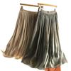 New Women's Iridescent Double Layer Pleated Puff Skirt - Korean Style Fairy Mesh Skirt