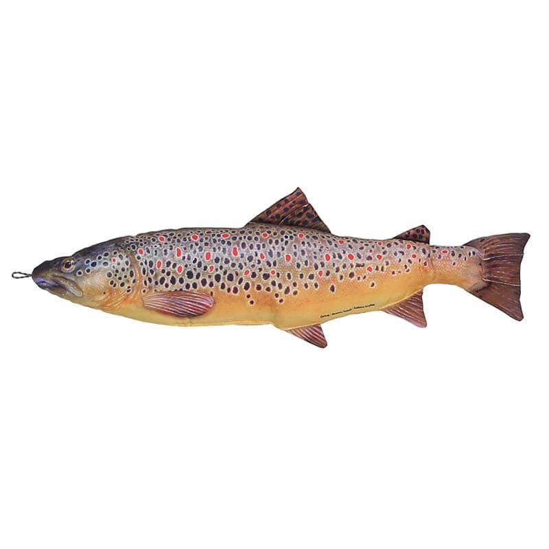 Dulton Fishes Brown Trout 70 Fish Cushion for Everyday Life Large Body Pillow Marine Life Nordic trutta FISHES Total Length 70cm Öring/Brown