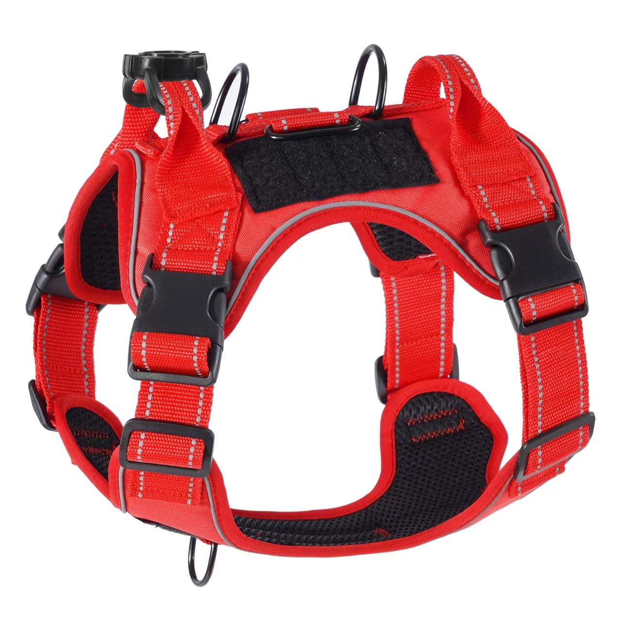 

Шлейка для собак без тяги с защитным чехлом из силикона и локатором, противоскользящая, регулируемая, для средних и крупных собак XS