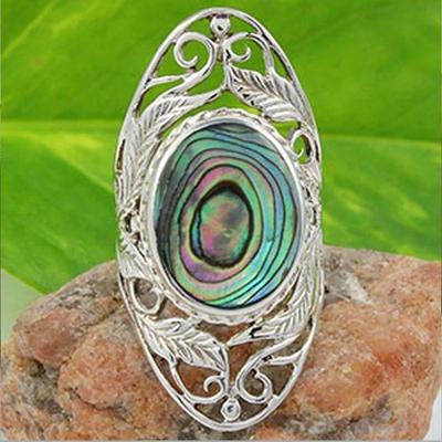 Fashion Inlaid Colorful Zircon Ring Creative Leaves Flower
