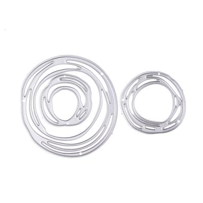 3 Circles Frame Metal Silvery Stencil Embossing Cutting Dies For Diy Scrapbooking Paper Album Cards Making