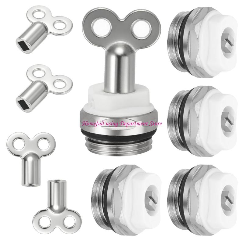 

5Pcs Manual Radiator Air Vent Plugs Valves Radiator Replacement Parts Easy to Use China Mainland