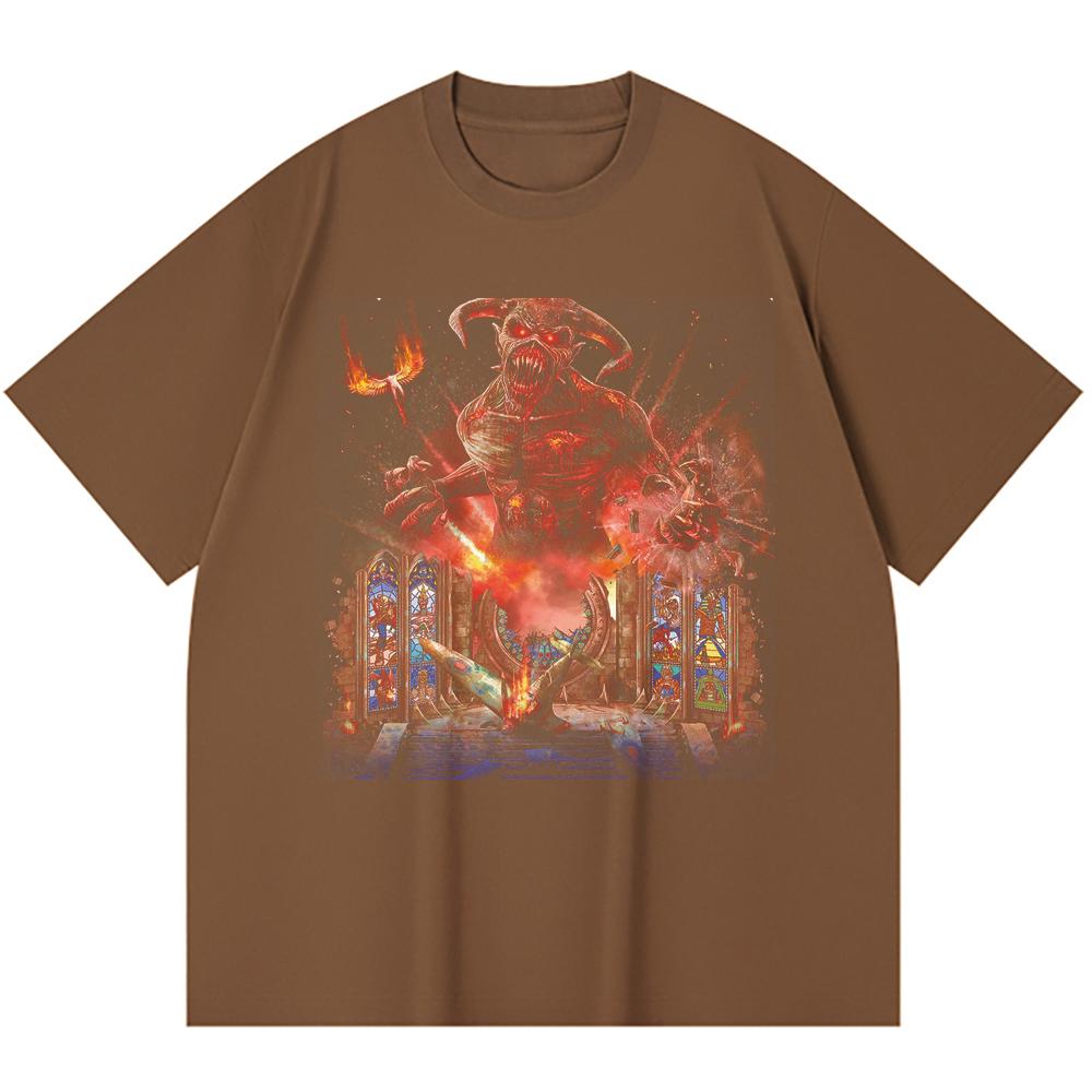 230 Gsm 100% Cotton Heavy Metal T-Shirt  Rock Band Popular Music Print Unisex Heavy Cotton T Shirt