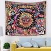 VIKAMA Psychedelische Fantasy Wandteppich Hippie Pilz Tarot Himmlische Sonne Wandkunst Ästhetisches Schlafzimmer Studentenwohnheim Wohnzimmer Heimdekoration