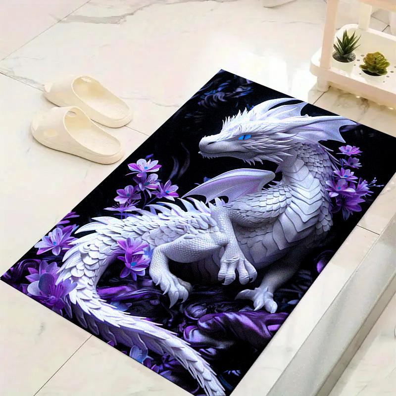 Vintage Dragon Carpet Rug for Living Room Bedroom Home Sofa Decoration,Kids play Non-slip Floor Mat