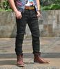 VOLERO Men's Slim Fit Straight Leg Biker Riding Jeans with Flap