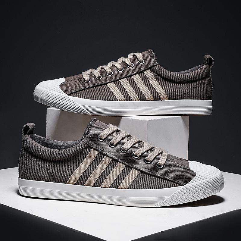 Мужская всесезонная парусиновая вулканизированная повседневная обувь в стиле ретро — фото 9