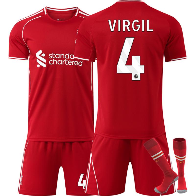 2526 Liverpool Home No. 4 Virgil Van Dijk Jersey