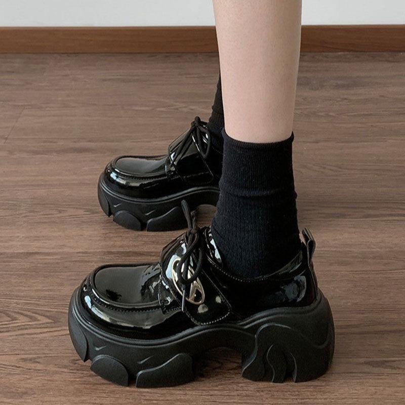 

Брендовые новые весенне-осенние маффины на специальной толстой подошве, маленький человек увеличивает рост, британский стиль, черные туфли-одинарки jk 40