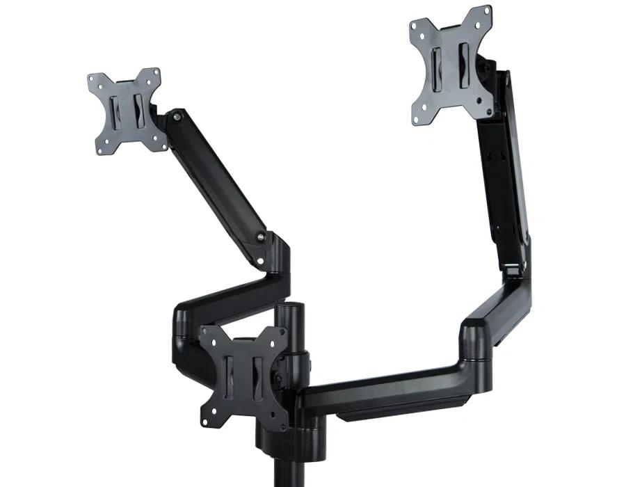 Triple Monitor Holder with Gas Spring, Triple Monitor Holder, Black Hdwr Solidhand-Sg03