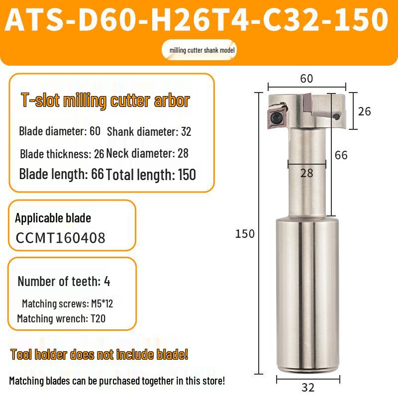 T-Slot Trapezoidal Milling Cutter for Shank Machining Center, Side Milling, and Grooving (Sizes: 21, 25, 32, 36, 40, 50, 60)