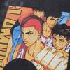 Harajuku Anime Print Washed Old Short-Sleeved T-Shirt Men'S American Retro Ins Street Tide Brand Casual Base