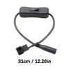 DC5521 to 4Pin PC Cooling Fan Extension Wire Featuring Power Button and Universal Compatibility 310mm PVC Material