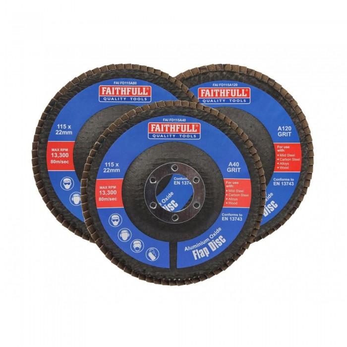 Faithfull Aluminium Oxide Flap Discs