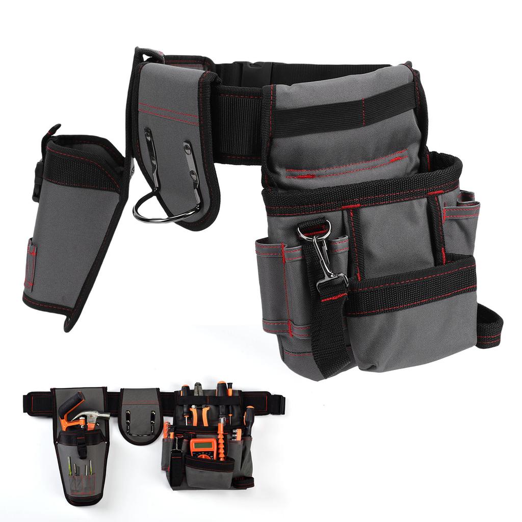 Cinto de Ferramentas Multifuncional Destacável Tecido Oxford Bolsa de Cintura para Ferramentas para Eletricista Carpinteiro Encanador