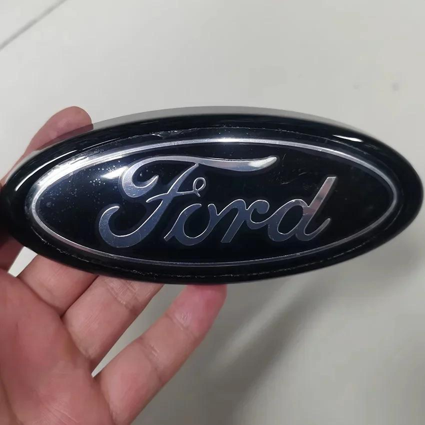 14.5x6.5cm Car Logo Emblem for Ford Escape Kuga Fiesta Ranger Mondeo Fusion Edge Focus Mustang Front Hood Grille Sticker Styling