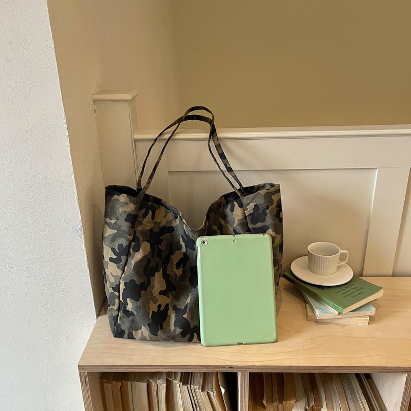 Borsa a Spalla Grande Capacità Borsa Tote Mimetica Borsa da Lavoro da Donna