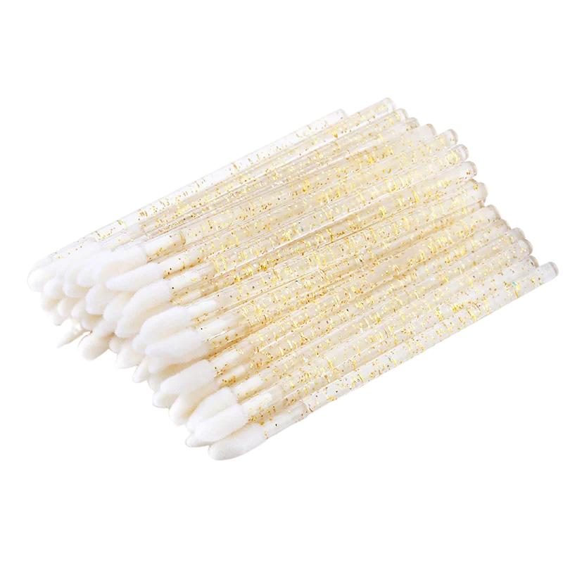 50/100Pcs Brushes Lipstick ApplicatorWands Eyelashes Extension Makeup Brushes Lip Brush CrystalT ools Eyelash Disposable Makeup