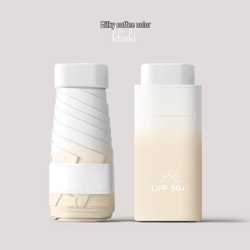 Compact Six-Fold Sun & Rain Umbrella with UV Protection for Women