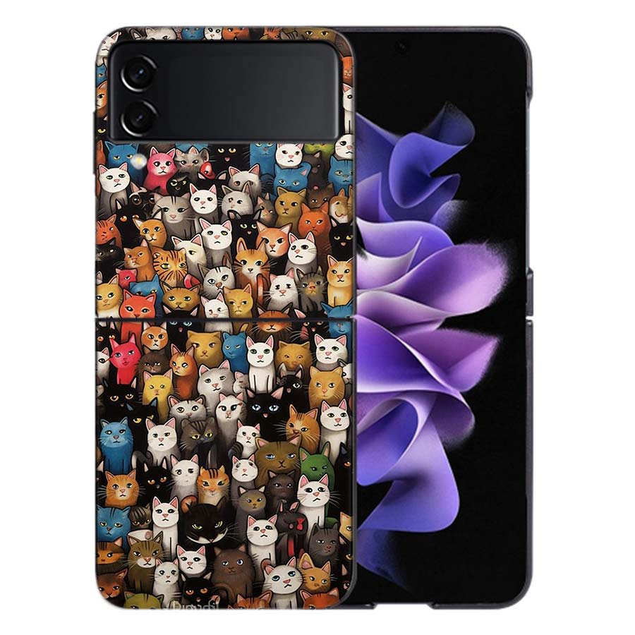 Kindle of Kittens For Samsung Galaxy Z Flip 5 4 3 Case Shockproof Hard Cover Phone Z Flip 6 7 5G Z Flip 5 4 5G TPU PC Hard Coq