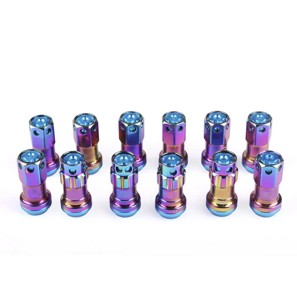 Nuovo Dado Ruota 44mm M12x1.5/1.25 20pz Dadi Ruota da Corsa Bloccanti + Set Chiave di Sicurezza