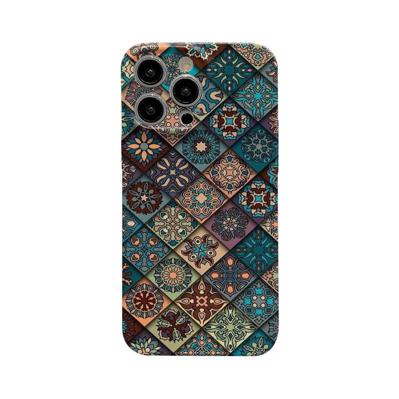 Retro Totem for Apple Puzzle Phone Case for IPhone15 All-Inclusive Film 14promax Mobile Phone Case