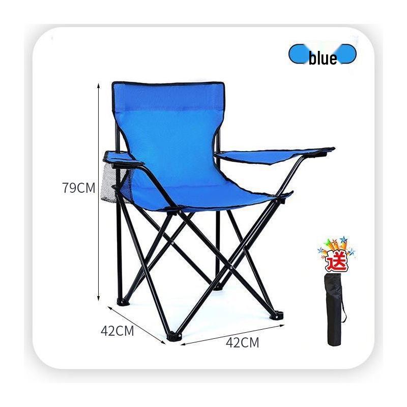 Outdoor Folding Chair with Armrests - Portable, Lightweight for Camping, Hiking, or Car Trips