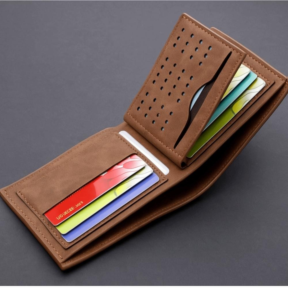 Large Capacity Short Card Bag Multi-functional Business Wallet Men's Wallet Travel Essentials