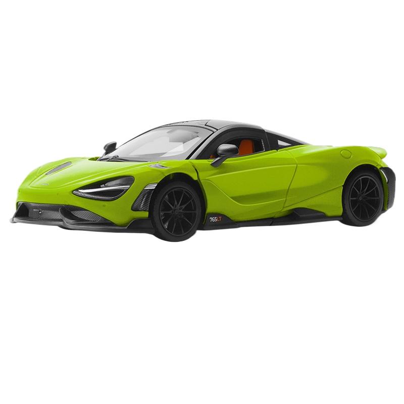 

Масштаб 1/24 Сплав Спортивный автомобиль Mclaren 765LT Литая металлическая модель Декоративные модные украшения для подарка другу Коллекционный подарочный бокс зелёный
