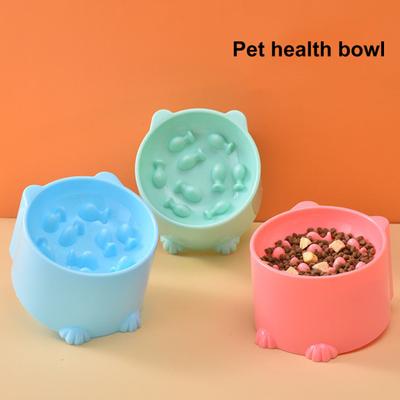 Cat Food Bowl Tall Feet Cartoon Shape Large Capacity Anti-choking Neck Protector Pet Dog Food Dispenser Water Bowl Daily Supply