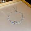 Nuovo Bracciale da Donna Regolabile Placcato Oro Lucido Completamente Intarsiato di Strass Forma a Goccia Moda Bracciale in Zircone Gioiello Regalo