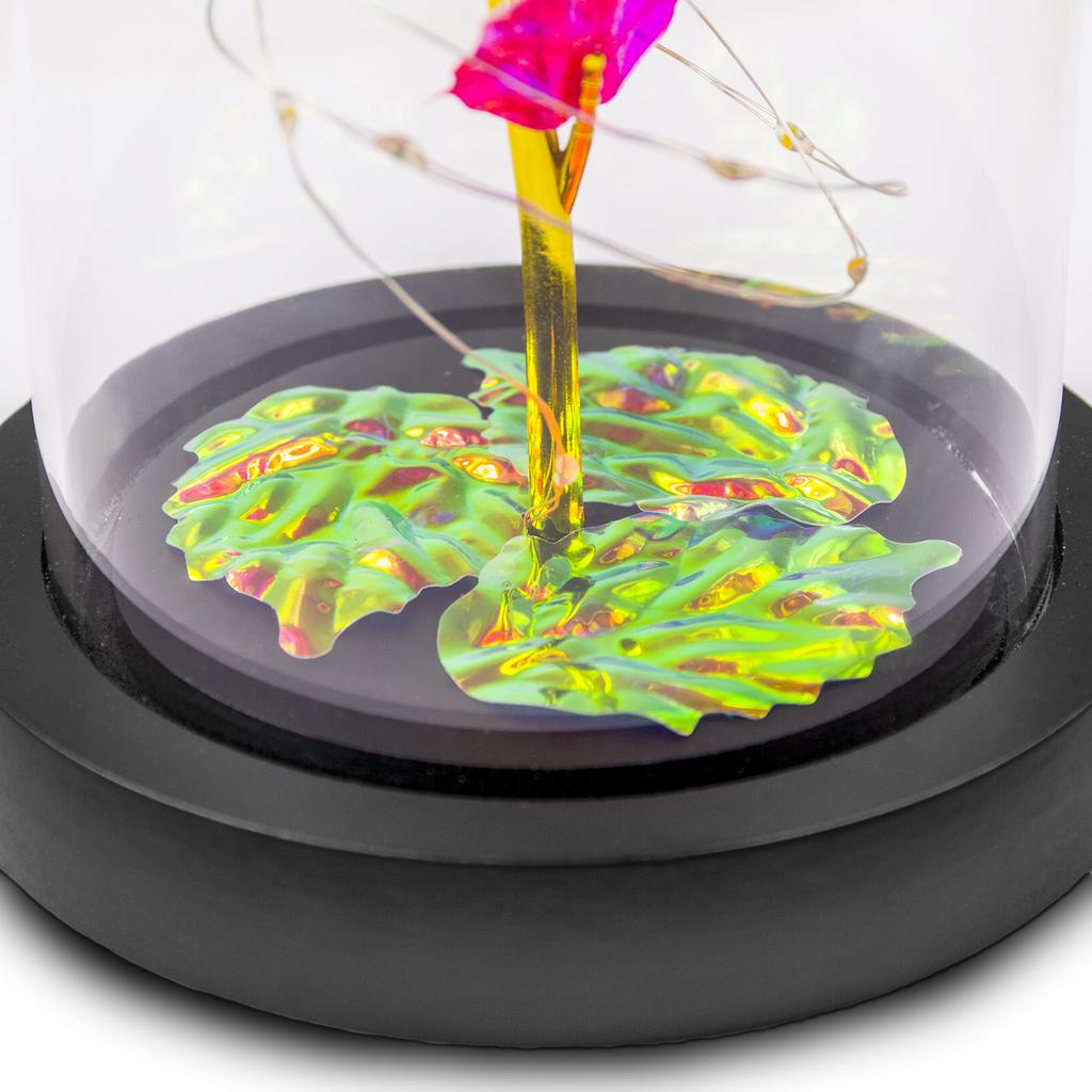 Eternal rose in glass with LED lighting - a gift idea for a loved one