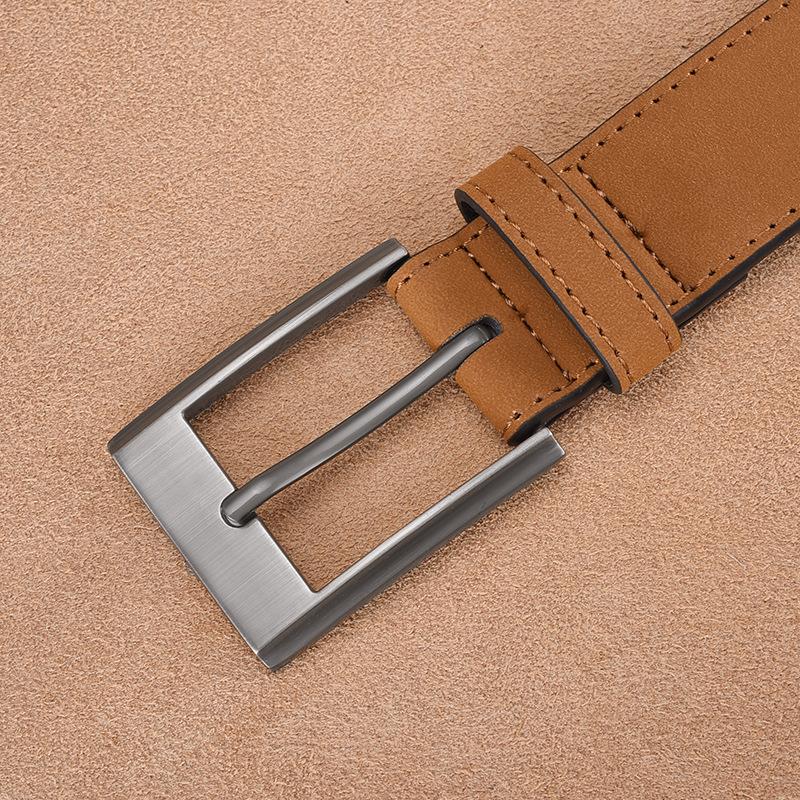 Pu Belt Men'S Zinc Alloy Button Head Casual Men'S Belt Pingyang Belt Men'S Belt