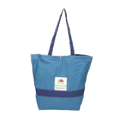 Fruit of the Loom Tote Bag, Nylon, Large, A4 Size, Lightweight, Unisex, 15 Colors, Blue X Navy, 80310400