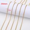 2 5 meters PVD Never Fade Stainless Steel Link Chains Bulk Extension Chains Necklace Lot for Bracelet Supplies Jewelry Making