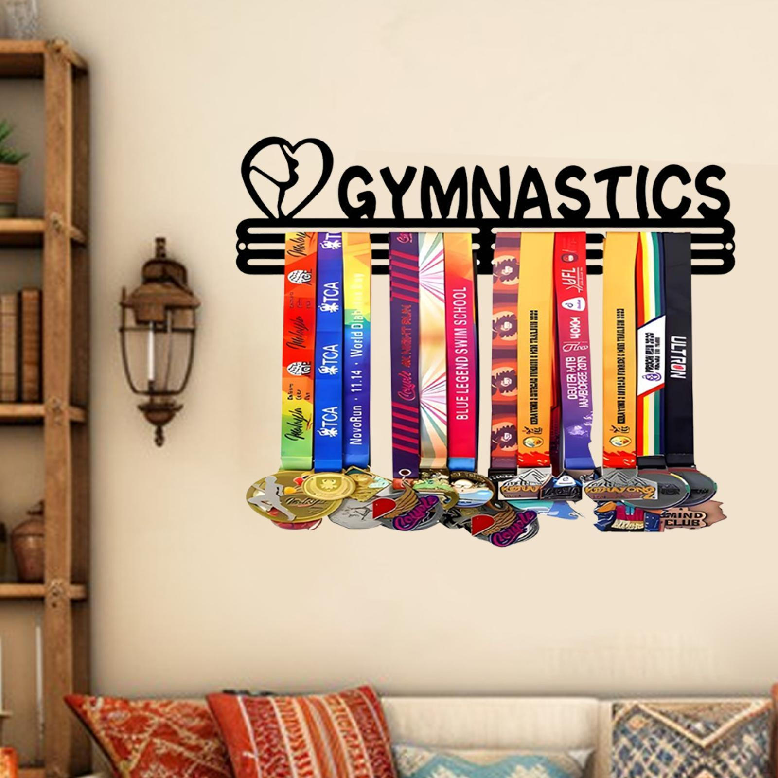 Держатель вешалок Органайзер Прочная черная железная настенная полка Стойка для хранения gymnastics 1349₽