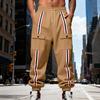 Men Fleece Lined Thickened Casual Sports Tapered Pants With Pockets