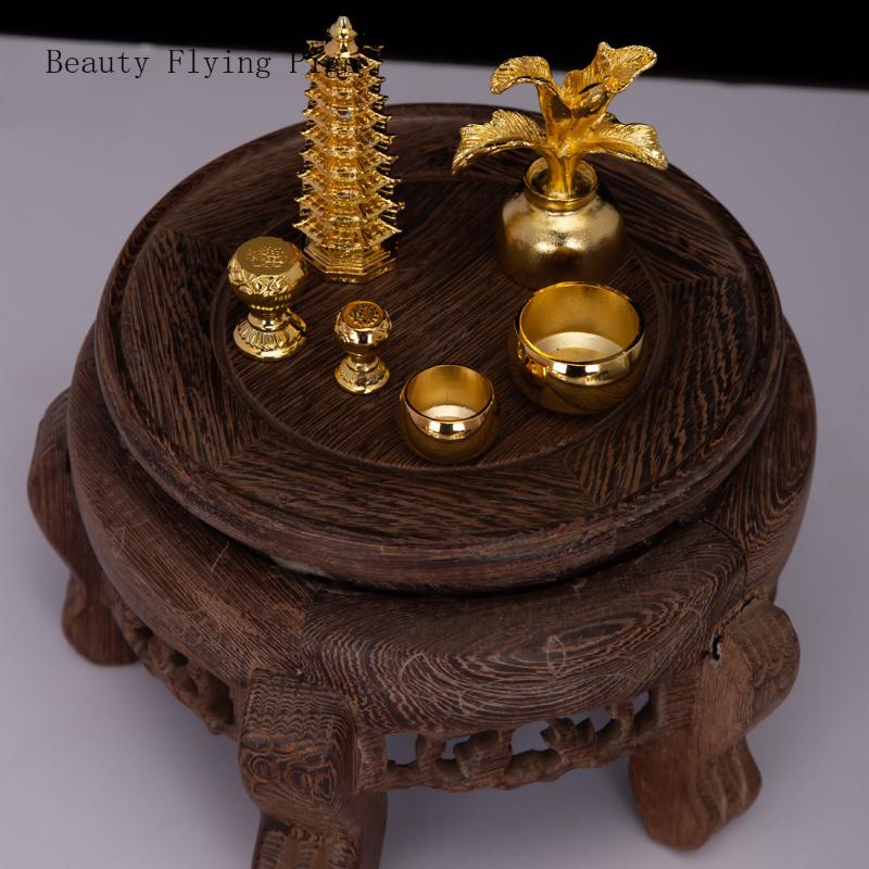 Buddhas Werkzeug aus Zinklegierung im chinesischen Stil, Amitabha Buddhas kleine Pagode, Kräuterornament des Apotheker-Buddha Feng Shui Buddhismus