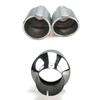 1 Piece 114mm Outlet Universal Modification Car Accessories Silver Curly Flange Muffler Exhaust  Stainless Steel Tip End Pipe