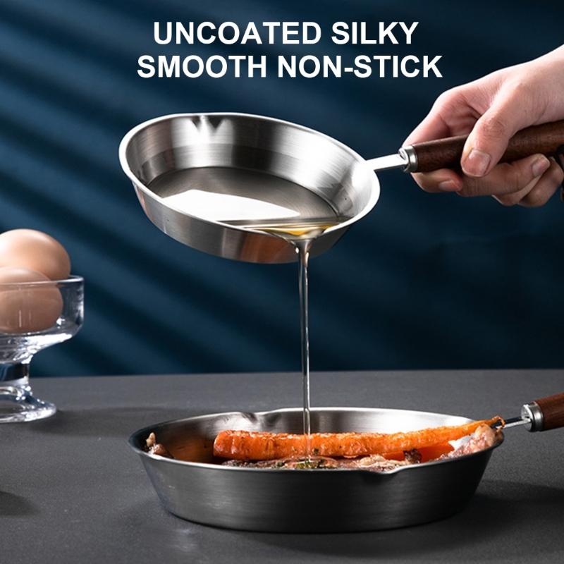 Olie Spetterende Potten Kleine Pannen Anti-aanbak Kleine Melkpannen Hete Olie Potten 304 Roestvrij Staal Textuur Geschikt Voor Olie Druppelen