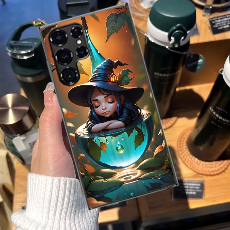 

The Ticking Little Witch and Little Dragon Baby Cases Phone Case for Samsung Galaxy S26 Ultra S25 Edge S24 S23 FE S21 Plus S20 S Samsung S21