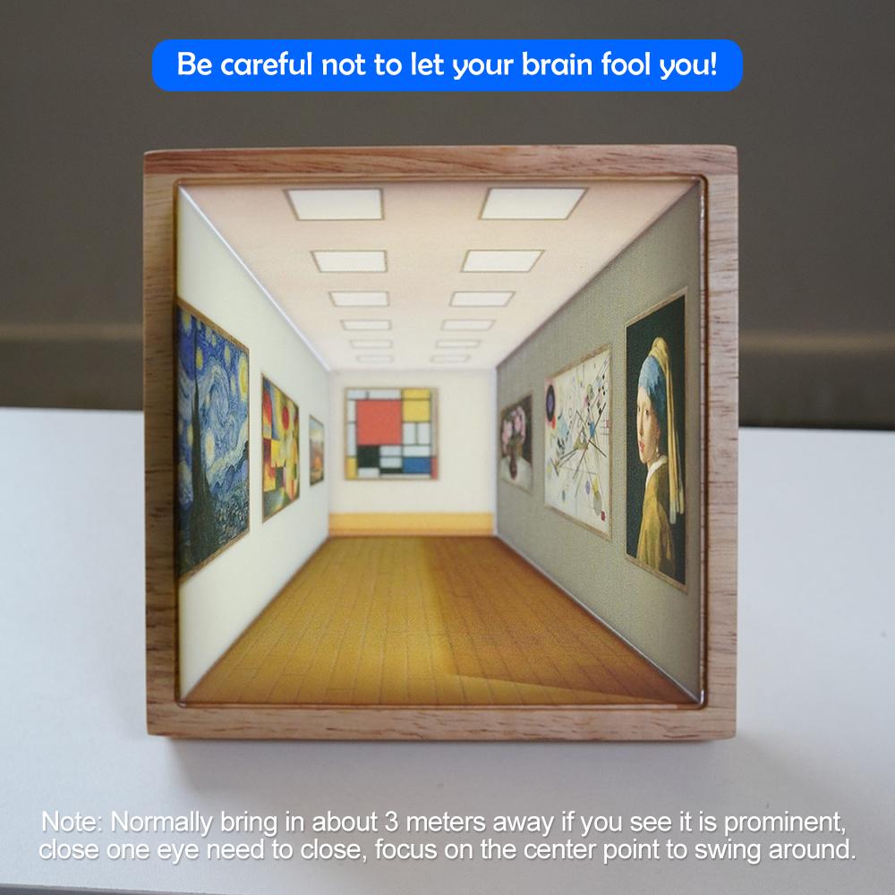 D5 Creative Novelty 3D Lamp Naked Eye Visual Night Light Optical Art Atmosphere Wall Lamp Wall-Mounted Painting Light Kids Gift