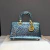 2025 Women's Luxury Ostrich-Pattern Leather Handbag - Versatile Shoulder & Crossbody Bag