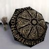 Viking Runes Mandala Umbrella, Portable 3-Fold Compact Umbrella,Christmas Gift ES432