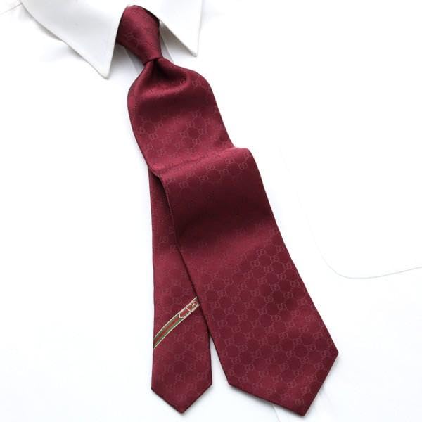 Gucci Red GG Pattern Tie GUJ-826 [Used]