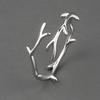 BFCLUB  Silver Color Open Ring for Women Leaf Retro Bird Trendy Jewelry Bijoux Birthday Anillos Gift
