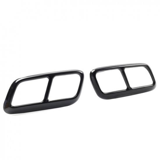 Black Exhaust Muffler Pipe Cover Trim For Land Rover Range Rover Sport 2018-2019