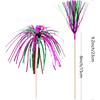 BLUE TOP Cocktail Picks Wood Foil Firework Cake Picks 9 Inch 100 PCS,Cupcake Toppers for Cakes Decoration, Children's Day, Party Suppliers,July